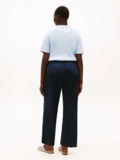 Curve Washed Slim Straight Leg Chinos — Blue 4