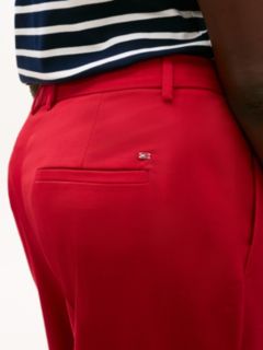 Curve Timeless Wool Blend Straight Leg Trousers — Red 3