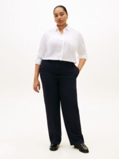 Curve Pure Linen Oversized Fit Shirt — White 3