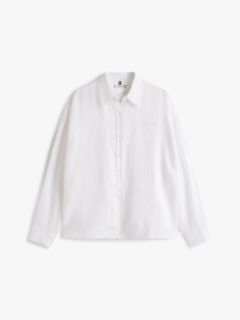 Curve Pure Linen Oversized Fit Shirt — White 5