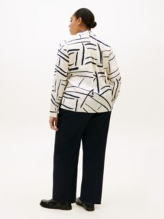 Curve Regular Fit Gold-Tone Button Shirt — White 4