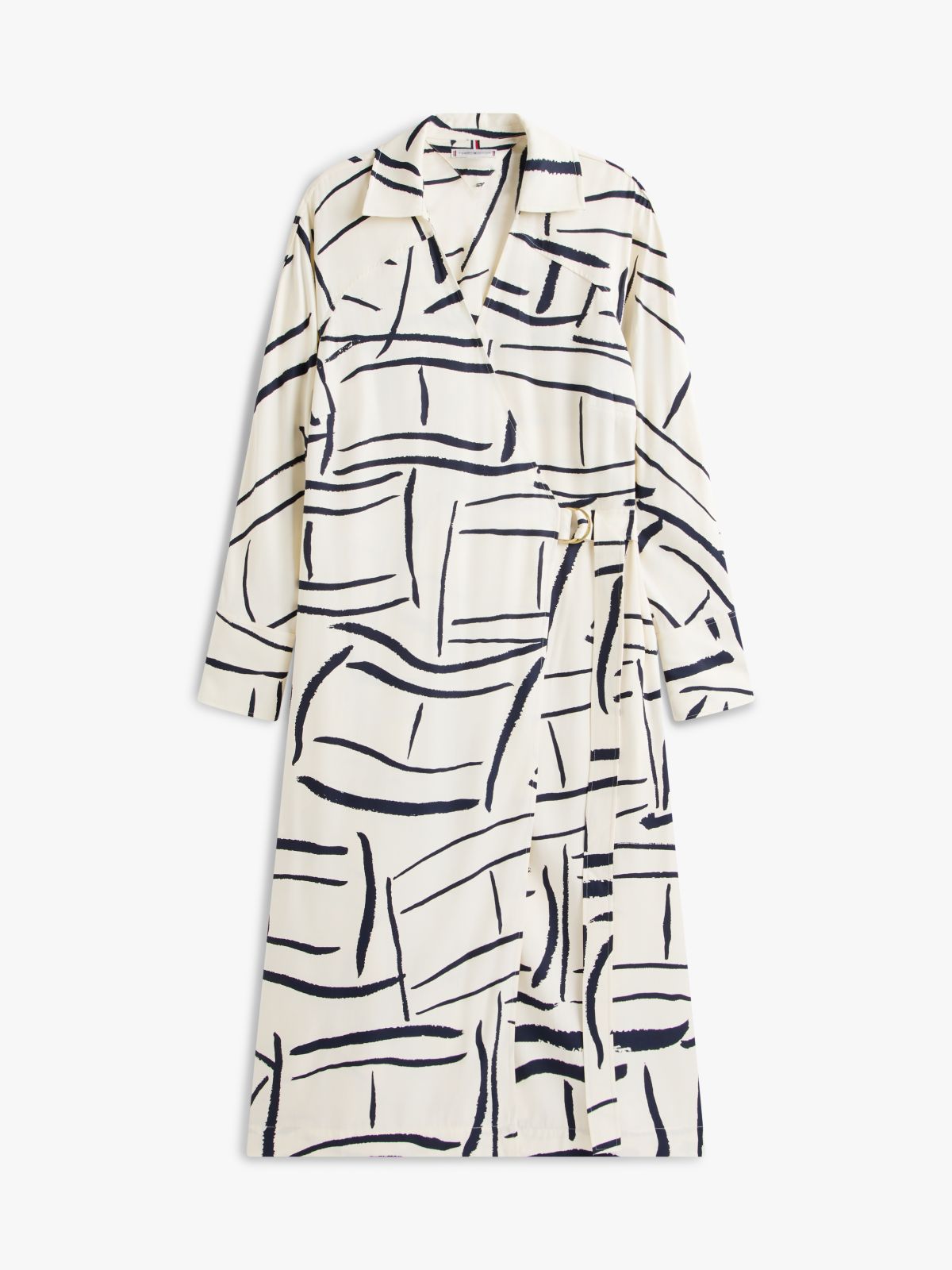 Curve Relaxed Wrap Midi Dress — White