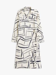 Curve Relaxed Wrap Midi Dress — White 5