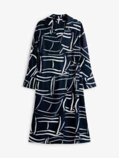 Curve Relaxed Wrap Midi Dress — Blue 5