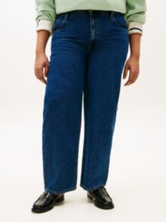 Curve High Rise Tapered Barrel Leg Jeans — Blue 2
