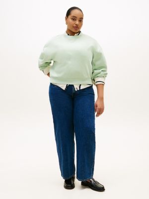 jeans curve barrel affusolati a vita alta blue da donne tommy hilfiger