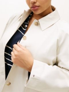 Curve Water Repellent Collared Relaxed Short Jacket — Beige 2