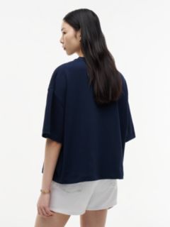 Crest Relaxed Oversized T-Shirt — Blue 4