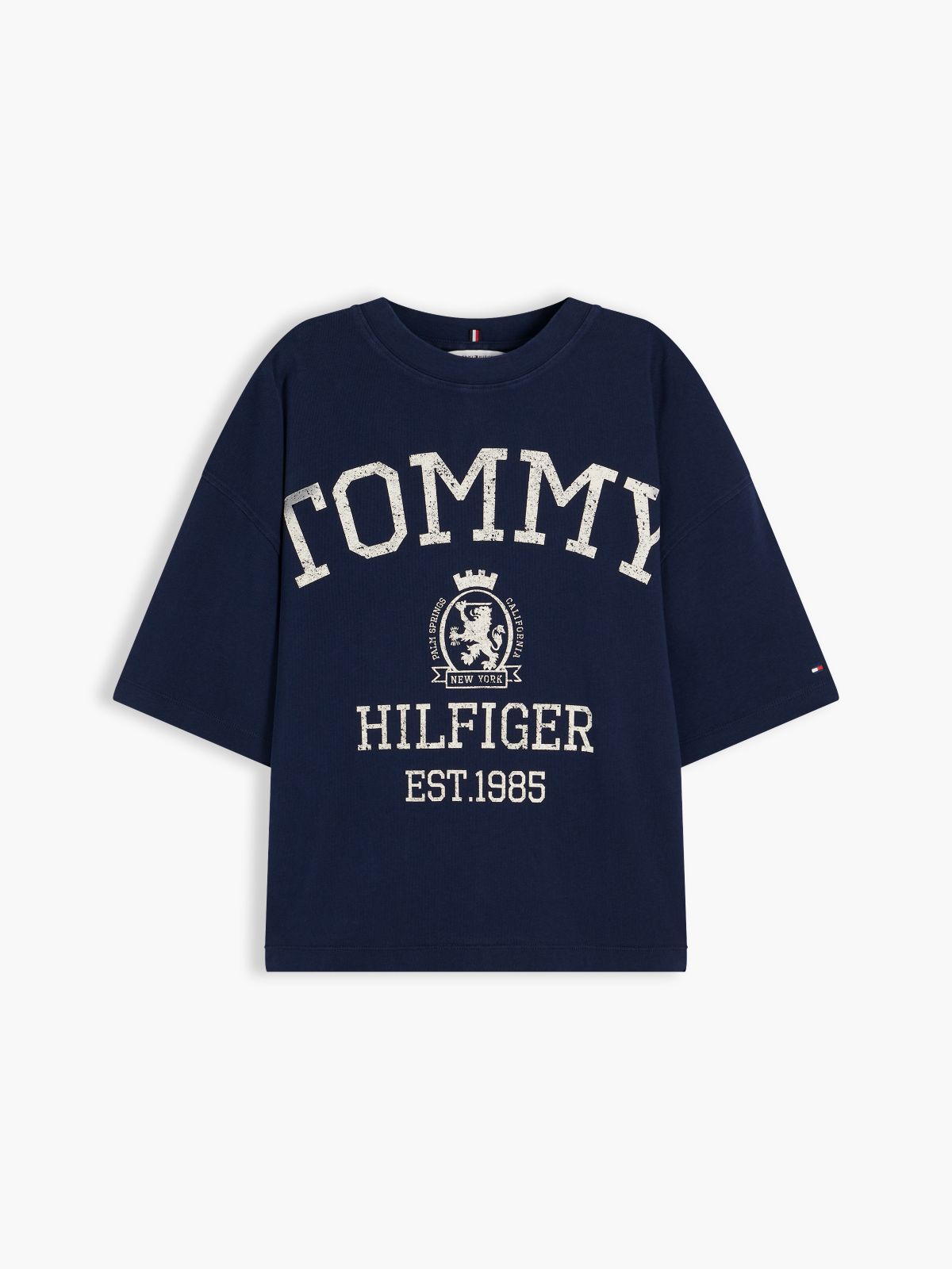 Crest Relaxed Oversized T-Shirt — Blue