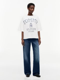 Crest Relaxed Oversized T-Shirt — White 2