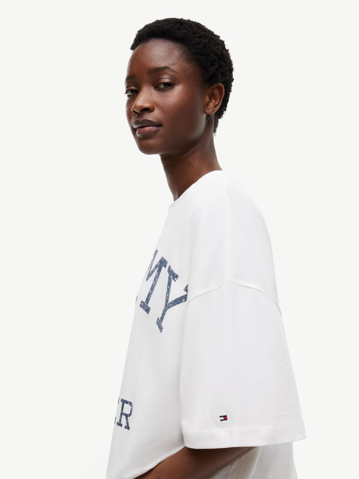 Crest Relaxed Oversized T-Shirt — White