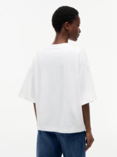 Crest Relaxed Oversized T-Shirt — White 4