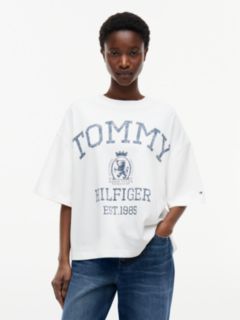 Crest Relaxed Oversized T-Shirt — White 1