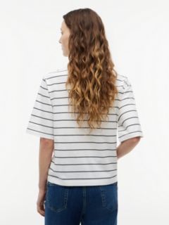 Logo Embroidery Relaxed Crew Neck T-Shirt — Multi 4
