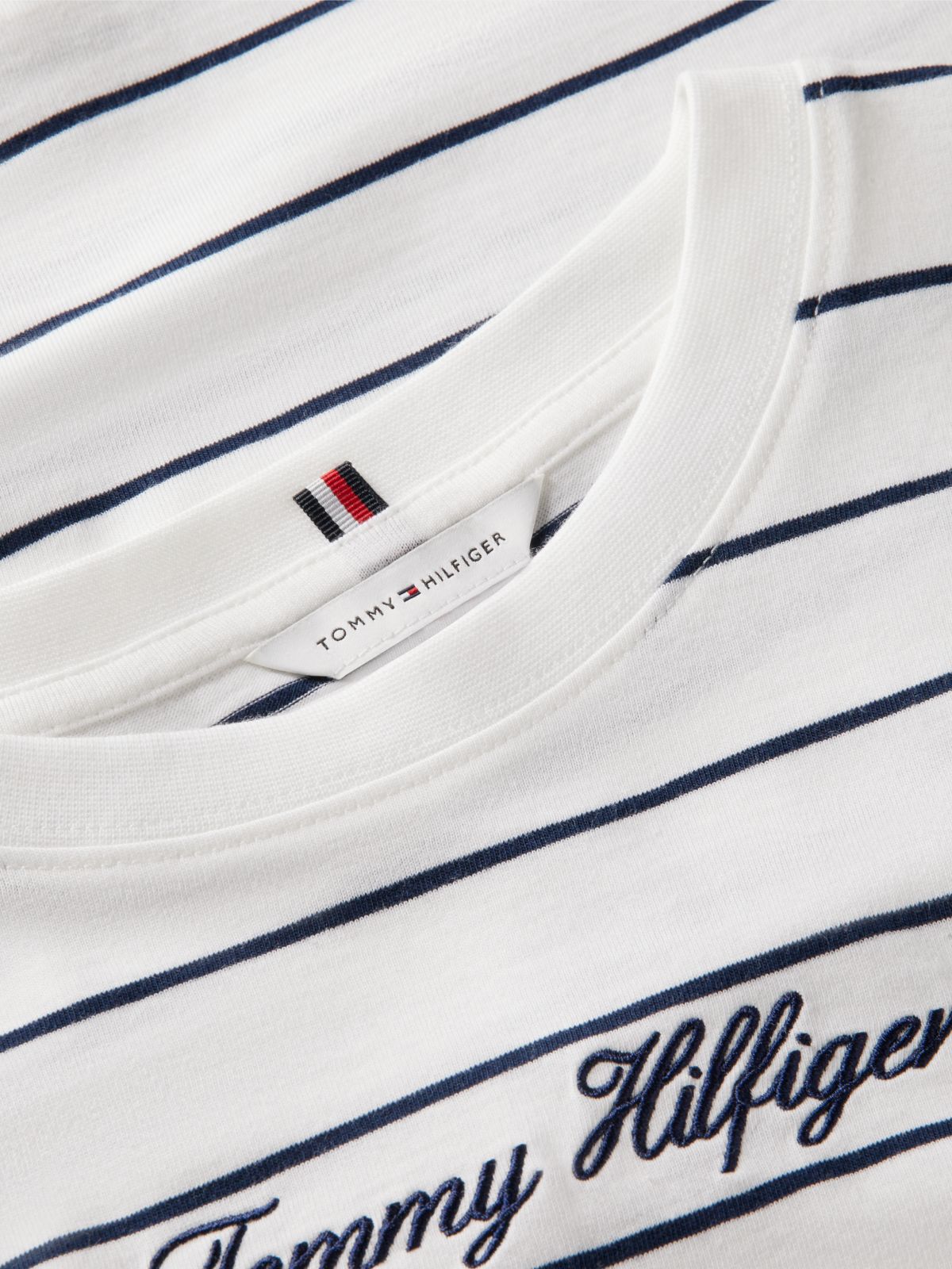 Logo Embroidery Relaxed Crew Neck T-Shirt — Multi