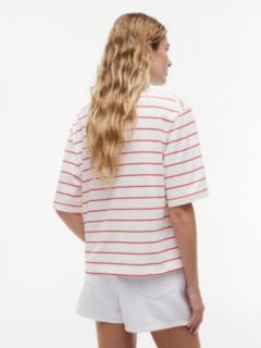 Logo Embroidery Relaxed Crew Neck T-Shirt — Multi 4