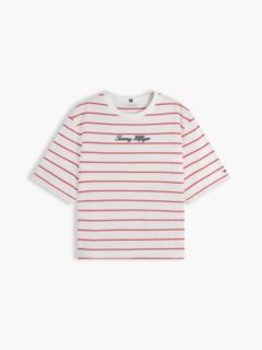 Logo Embroidery Relaxed Crew Neck T-Shirt — Multi 5