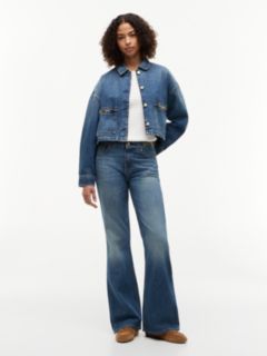 Flag Horsebit Relaxed Denim Jacket — Blue 2