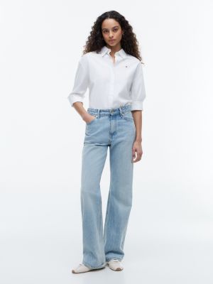  loose straight jeans mit mittelhohem bund für damen - tommy hilfiger