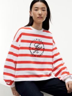 Logo Relaxed Crew Neck Sweatshirt — Multi 3