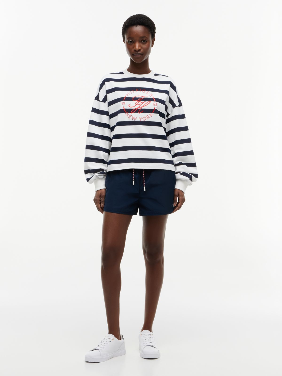 Logo Relaxed Crew Neck Sweatshirt — Multi