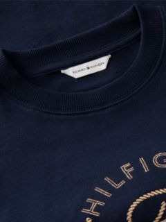 Logo Relaxed Crew Neck Sweatshirt — Blue 6