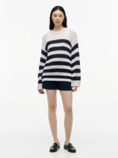 Stripe Relaxed Crew Neck Jumper — Multi 2