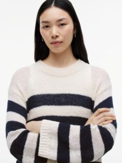 Stripe Relaxed Crew Neck Jumper — Multi 3