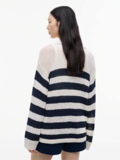 Stripe Relaxed Crew Neck Jumper — Multi 4