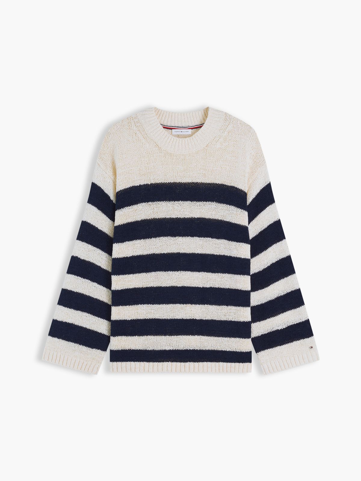 Stripe Relaxed Crew Neck Jumper — Multi