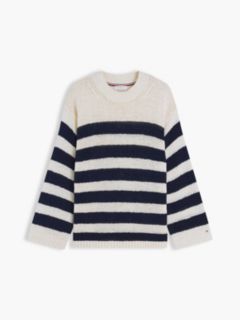 Stripe Relaxed Crew Neck Jumper — Multi 5