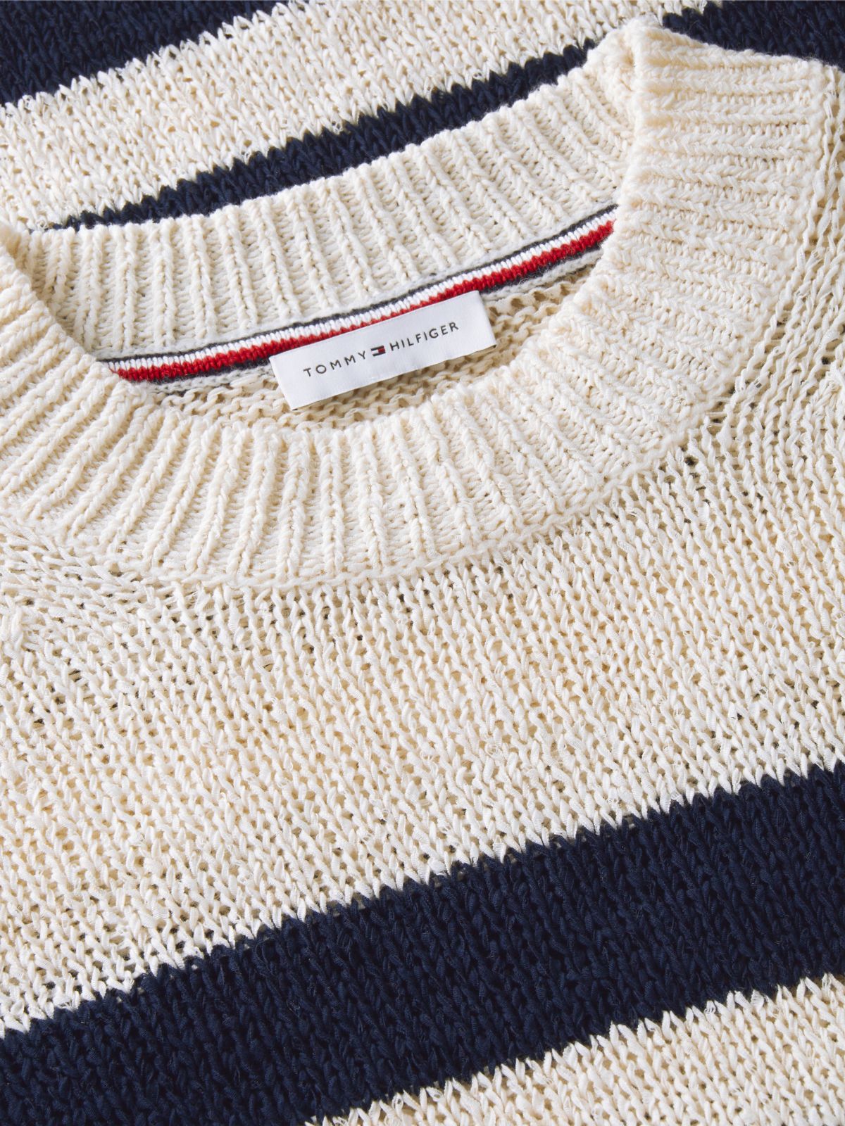 Stripe Relaxed Crew Neck Jumper — Multi