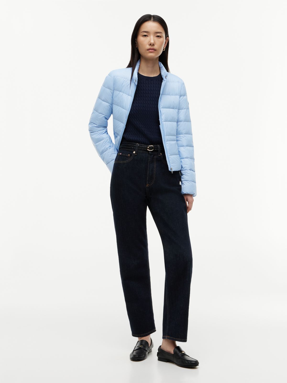Slim Lightweight Packable Down Jacket — Blue