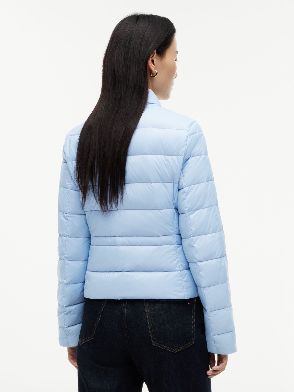 Slim Lightweight Packable Down Jacket — Blue