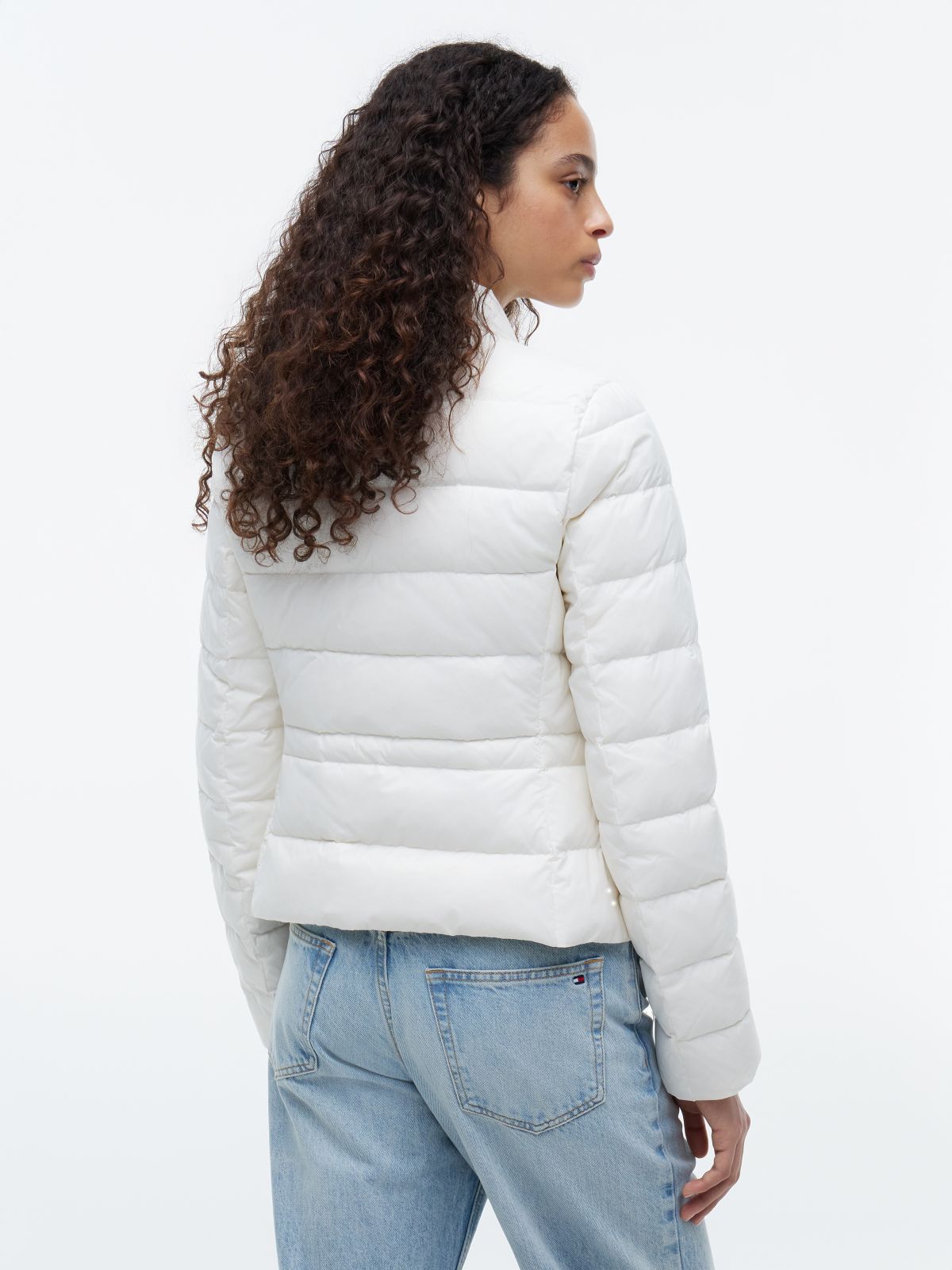 Slim Lightweight Packable Down Jacket — White