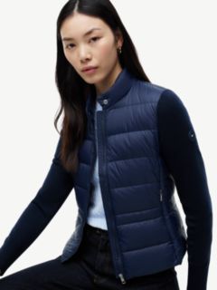 Mixed Texture Slim Lightweight Down Jacket — Blue 3