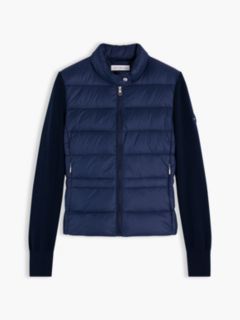 Mixed Texture Slim Lightweight Down Jacket — Blue 5