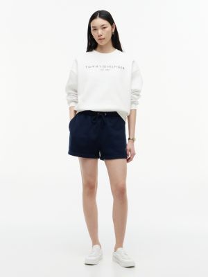 blue logo terry sweat shorts for women tommy hilfiger