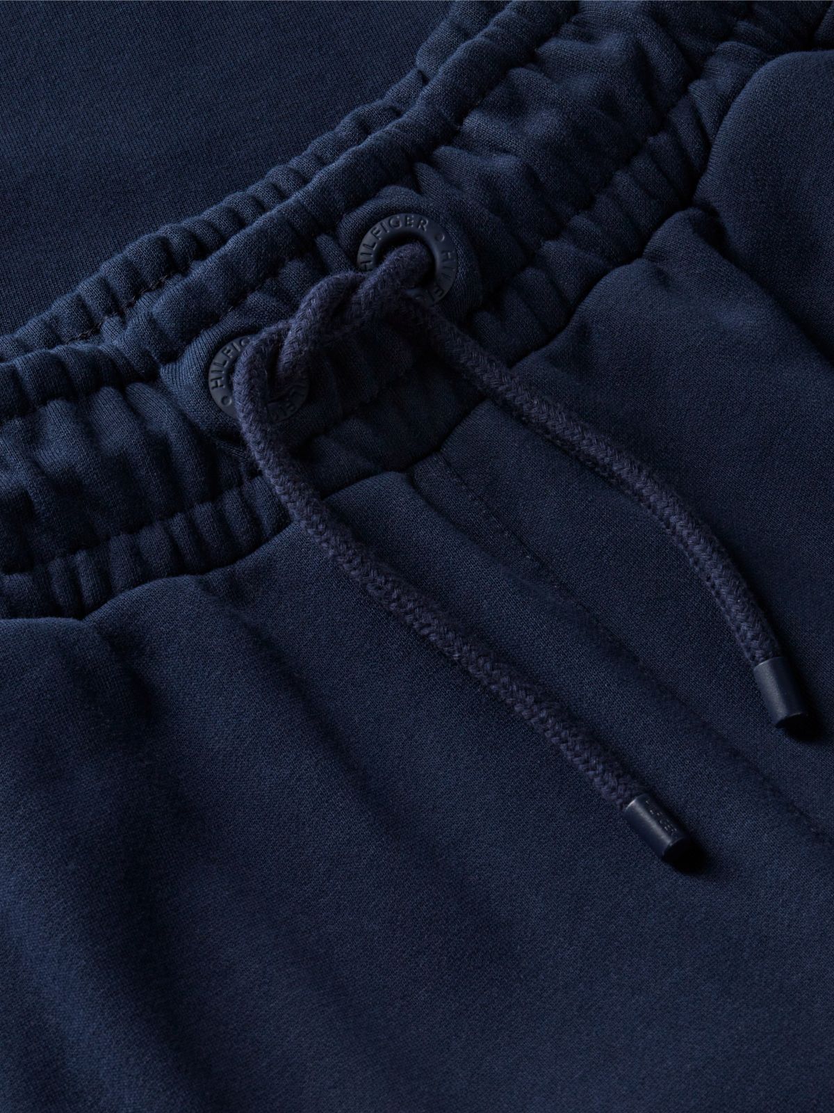 Logo Straight Drawstring Joggers — Blue