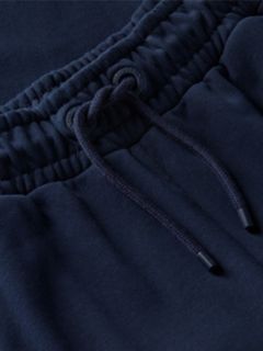 Logo Straight Drawstring Joggers — Blue 6