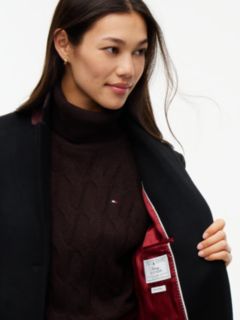Manteco Wool Blend Slim Single Breasted Coat — Black 4