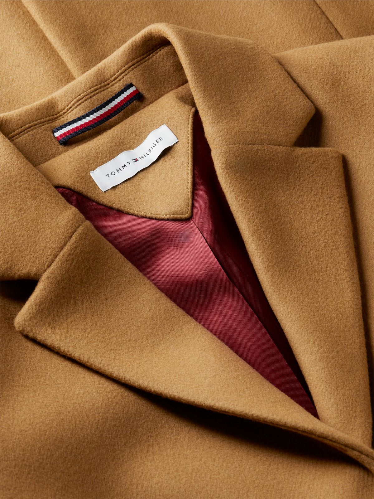 Manteco Wool Blend Slim Single Breasted Coat — Brown