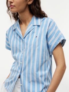 Relaxed Fit Poplin Short Sleeve Shirt — Multi 3