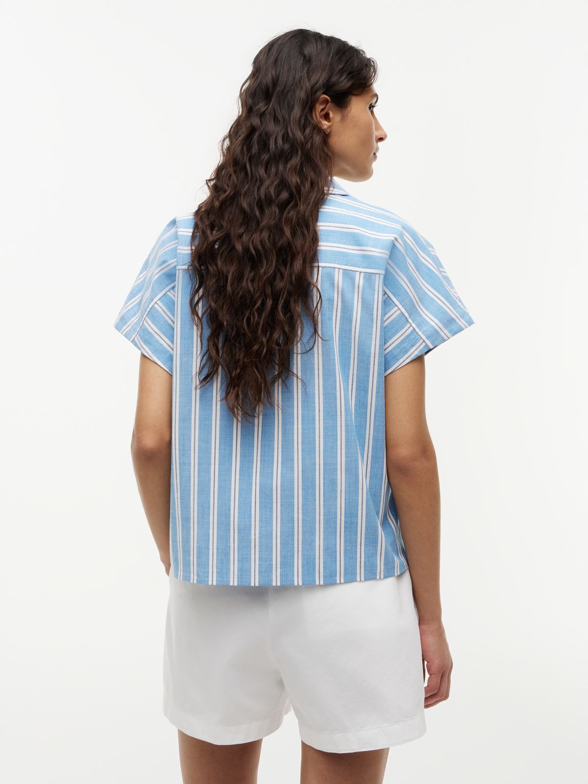 Relaxed Fit Poplin Short Sleeve Shirt — Multi