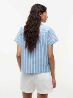 Relaxed Fit Poplin Short Sleeve Shirt — Multi 4