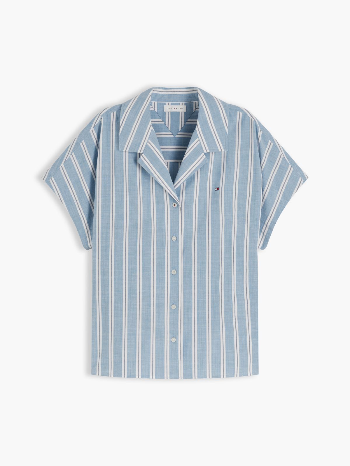 Relaxed Fit Poplin Short Sleeve Shirt — Multi