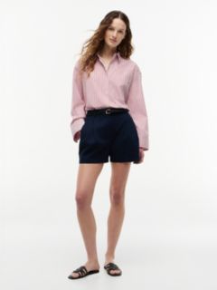 Oversized Fit Flag Embroidery Poplin Shirt — Multi 2