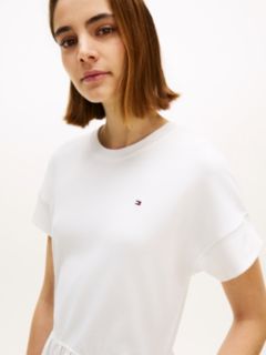 Contrast Fit And Flare Midi Dress — White 2
