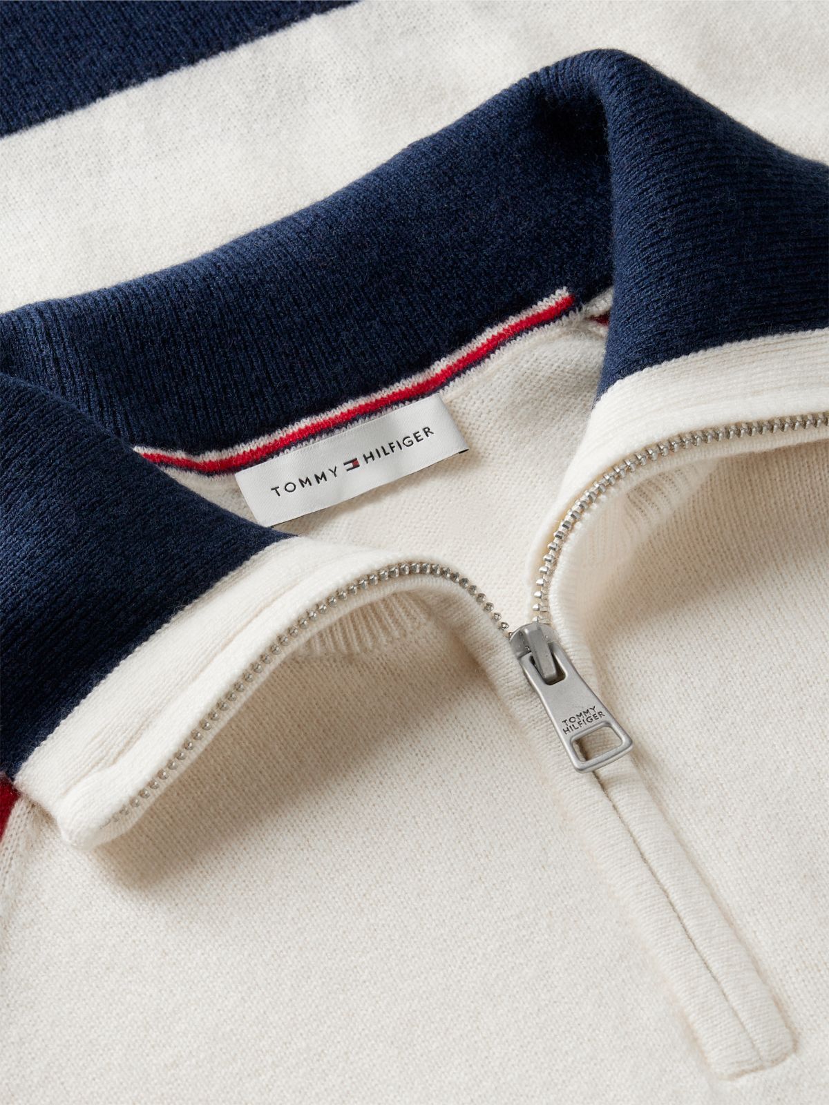 Relaxed Quarter-Zip Jumper With Cashmere — White