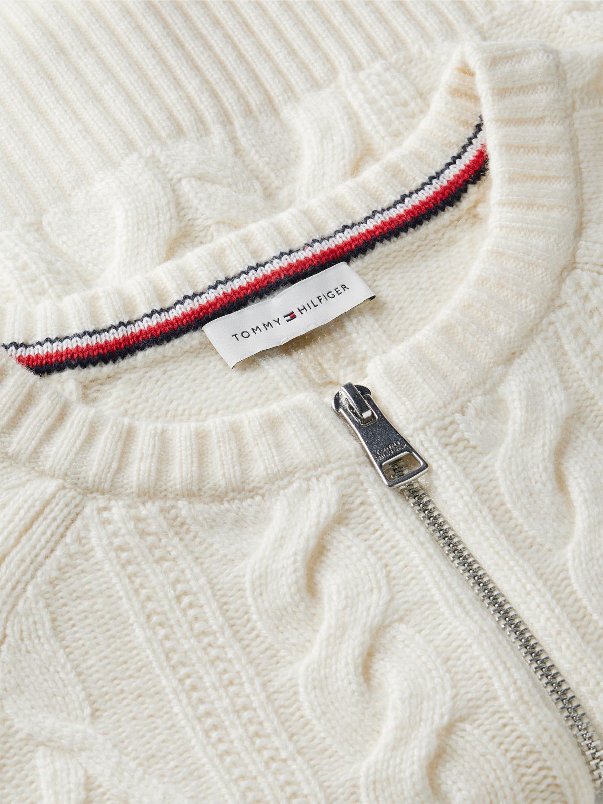 Wool Blend Cable Knit Slim Cardigan — Yellow